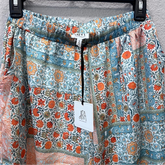 NWT DRA Floral Patchwork Palazzo Wide Leg Pants with Pockets Small - Picture 4 of 13